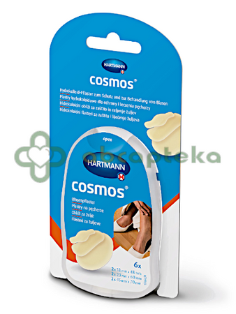 Cosmos Mix, plastry na pęcherze, hydrokoloidowe, 3 rozmiary, 6 sztuk