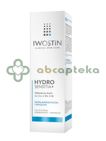 Iwostin Hydro Sensitia+ odżywczy krem na noc z witaminą C+E 50 ml