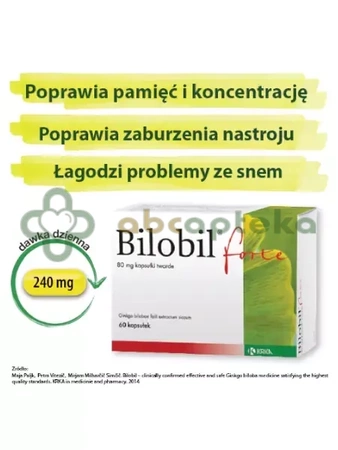 Bilobil forte, 80 mg, 60 kapsułek