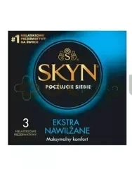 Unimil Skyn Ekstra Nawilżenie, prezerwatywy nielateksowe, 3 sztuki