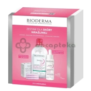 Bioderma Sensibio zestaw: woda micelarna + serum (+ 3 płatki), 500 ml + 30 ml, 1 sztuka