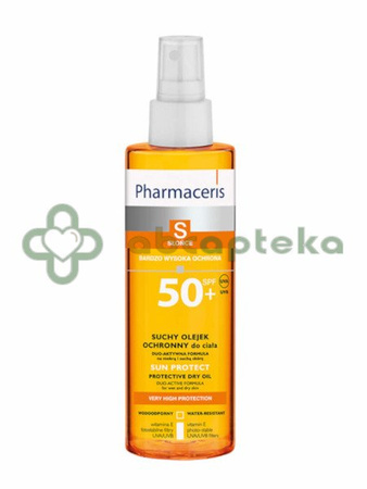 Pharmaceris S Sun Protect , Suchy olejek ochronny do ciała dla dorosłych na mokrą i suchą skórę SPF50 200 ml