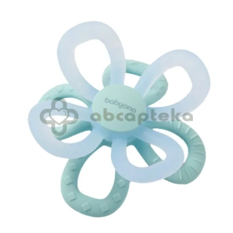 Babyono gryzak silikonowy Flower, 1596/02, niebieski, 1 sztuka