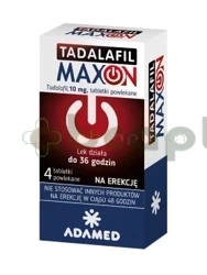 Tadalafil Maxon 10 mg, 4 tabletki powlekane