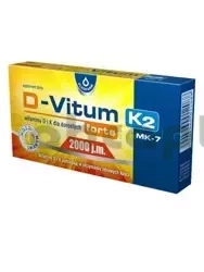 D-Vitum Forte Max 2000 j.m. K2 MK-7, 30 kapsułek