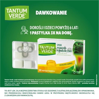 Tantum Verde miodowo-pomarańczowe 30 past