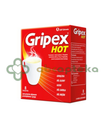 Gripex Hot, 8 saszetek | DATA WAŻNOŚCI 30.04.2027