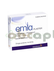 Emla, 25 mg + 25 mg, 2 plastry lecznicze