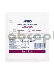 Gaza opatrunkowa jałowa Apteo, 1 m2, 1 sztuka