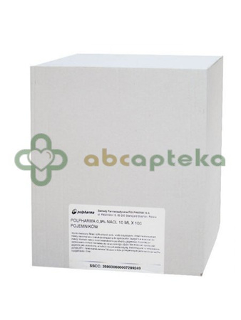 Natrium chloratum Polpharma 0,9% sól fizjologiczna 100 ampułek po 10 ml