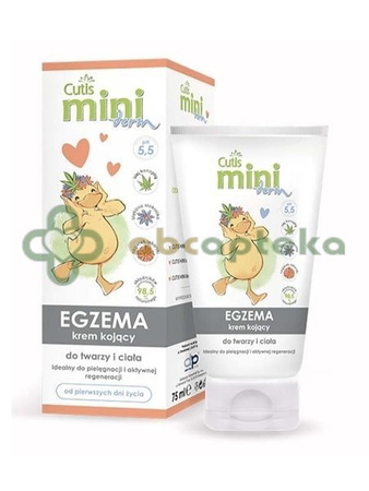 CutisMini derm Egzema, krem kojący do twarzy i ciała, 75 ml