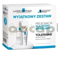 La Roche-Posay Toleriane Zestaw - Łagodna emulsja oczyszczająca 400 ml + Sensitive kojący krem nawilżający 40 ml  