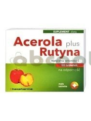 Acerola Plus Rutyna HEC, 50 tabletek