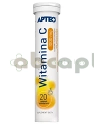 Witamina C 1000 mg o smaku cytrynowym APTEO,   20 tabletek musujących