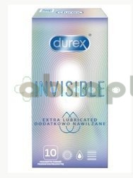 Durex Invisible prezerwatywy dodatkowo nawilżane, 10 sztuk