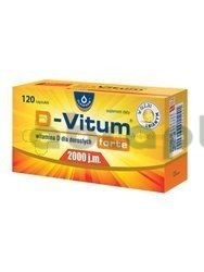 D-Vitum Forte 2000, dla dorosłych, 120 kapsułek