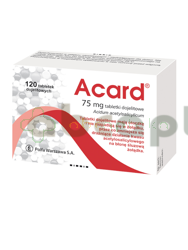 Acard,  75 mg, 120 tabletek dojelitowych