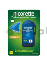 Nicorette Fruit, 4 mg, 20 tabletek do ssania