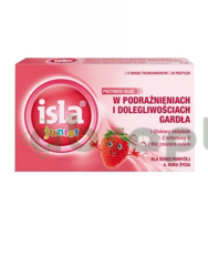 Isla Junior, 20 pastylek do ssania o smaku truskawkowym                        