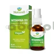 Naturell Witamina D3 z alg, krople, 15 ml 
