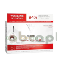 Vichy Dercos Aminexil Clinical 5, kuracja przeciw wypadaniu włosów dla kobiet, 6 ml, 21 ampułek