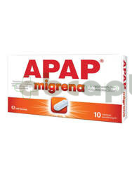 Apap Migrena, 250 mg+250 mg+65 mg, 10 tabletek