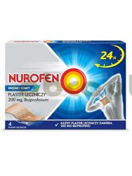 Nurofen Mięśnie i Stawy plaster leczniczy, 4 sztuki | DATA WAŻNOŚCI 30.04.2026