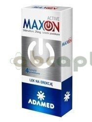 Maxon Active 25 mg, 4 tabletki | DATA WAŻNOŚCI 28.02.2027