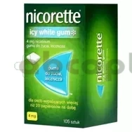 Nicorette Icy White Gum, 4 mg, guma do żucia, 105 sztuk