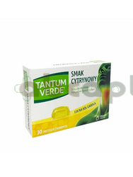 Tantum Verde, smak cytrynowy, 30 pastylek