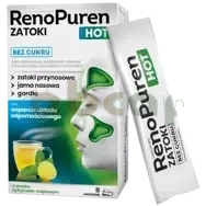 RenoPuren Zatoki Hot bez cukru, smak cytrynowo - miętowy, 8 saszetek 