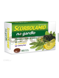 Scorbolamid na gardło, 16 pastylek do ssania