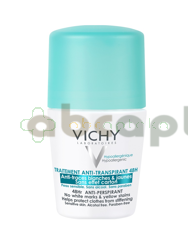 Vichy, dezodorant antyperspirant w kulce 48h, przeciw śladom na ubraniach, 50 ml