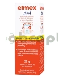 Elmex, żel z aminofluorkiem 12,5 mg fluoru/g, 25 g