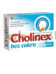 Cholinex, 150 mg, bez cukru, 24 pastylki 