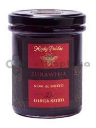 Miody Polskie Miód & Sok Żurawina, 250 g | DATA WAŻNOŚCI 30.06.2026