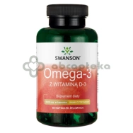SWANSON Omega-3 & Witamina D3, 60 kapsułek
