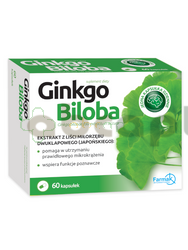 Ginkgo Biloba FARMAK, 60 kapsułek