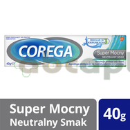 Corega Super Mocny Neutralny Smak, krem mocujący do protez zębowych, 40 g