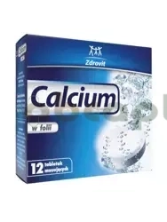 Zdrovit Calcium w folii, 12 tabletek musujących