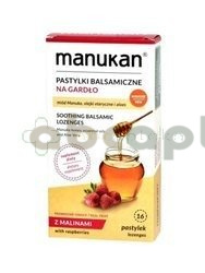 Manukan z malinami, 16 pastylek do ssania