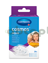 Cosmos Aqua, plastry wodoodporne z opatrunkiem, 3 rozmiary, 20 sztuk 