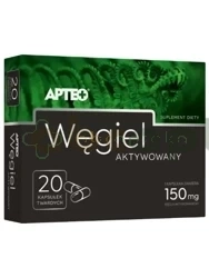 Węgiel Aktywowany APTEO,            20 kapsułek