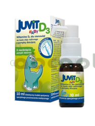 Juvit Baby D3, krople z pompką, 10 ml