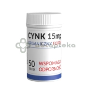 Cynk Organiczny Forte Uniphar 15 mg, 50 tabletek 