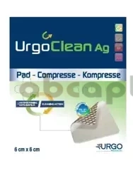 UrgoClean Ag, opatrunek ze srebrem, 6 x 6 cm, 1 sztuka