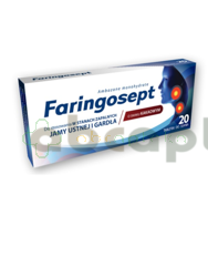 Faringosept, 10 mg, smak kakaowy, 20 tabletek do ssania
