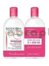 Bioderma Sensibio H2O, płyn micelarny do skóry wrażliwej, 2 x 500 ml