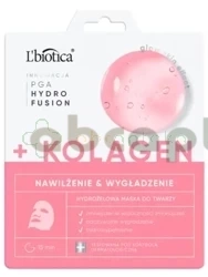 L'biotica PGA Hydro Fusion, Hydrożelowa maska do twarzy z kolagenem, nawilżenie i wygładzenie, 1 sztuka