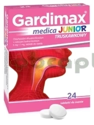 Gardimax Medica Junior o smaku truskawkowym,   24 pastylki